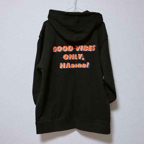 GOOD VIBESパーカー（ブラック）【long-200035～37】