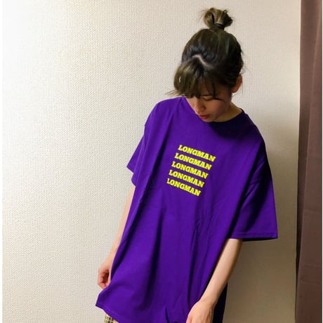 ロゴ５個Tシャツ（パープル）【long-210015～17】