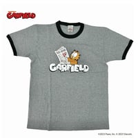 ガーフィールド×LONGMANコラボTシャツ（グレー×スミクロ）