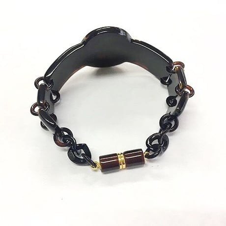シェルカメオと鼈甲のブレスレット