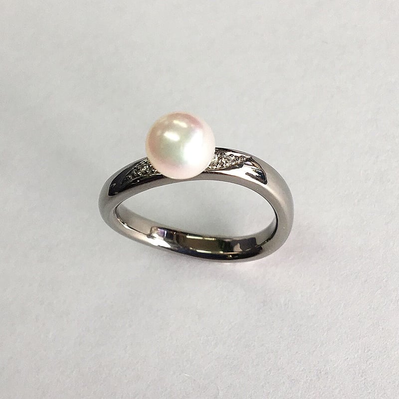 厳選あこや真珠 マルチカラー 綺麗な照り 指輪 リングs925 真珠花火