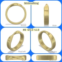 メビウスリング #9 w4.0 t1.5 STLデータファイル