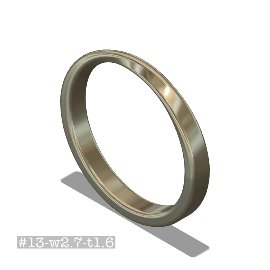メビウスリング #13 w2.7 t1.6 STLデータ | ジュエリーおかだ