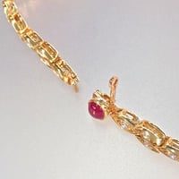 K18 ルビー ダイヤモンド ブレスレット
