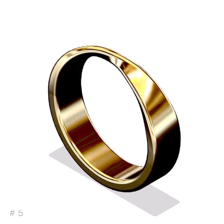 メビウスリング #5 w3.2 t1.6 STLデータ