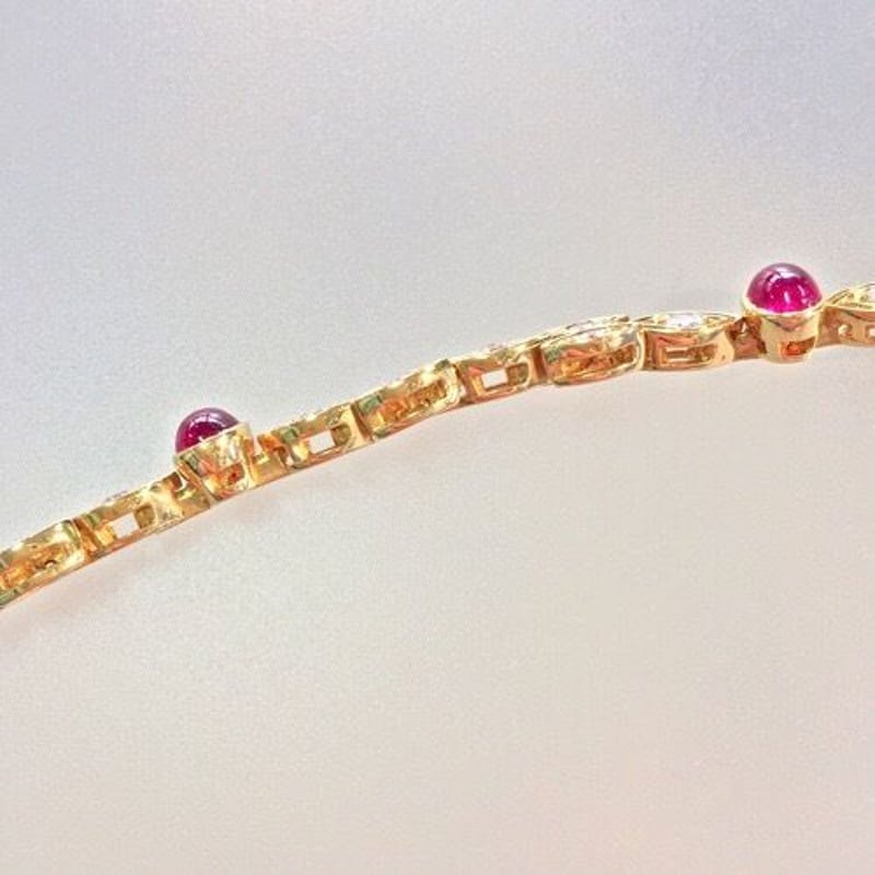 k18 WG ルビーダイヤモンドブレスレットR5.50 D0.25