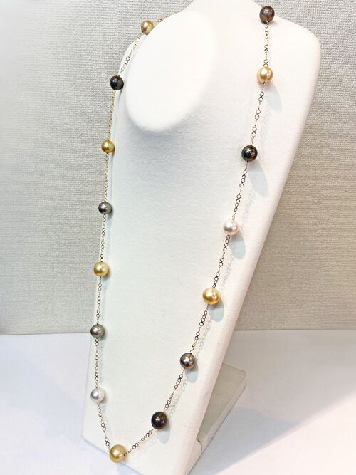 テンプルオブザ・サン★18K 南洋タヒチ パールネックレス K18パール(南洋真珠•タヒチ真珠)ネックレス | ジュエリーおかだ