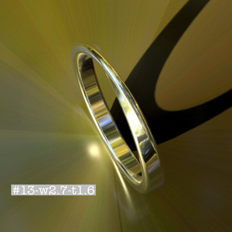 メビウスリング #13 w2.7 t1.6 STLデータ | ジュエリーおかだ