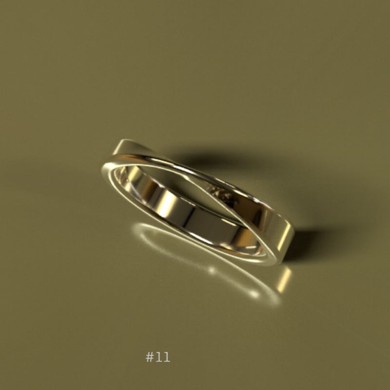 メビウスリング #11 w4.8 t1.8 STLデータ | ジュエリーおかだ