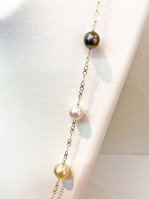 テンプルオブザ・サン★18K 南洋タヒチ パールネックレス K18パール(南洋真珠•タヒチ真珠)ネックレス | ジュエリーおかだ