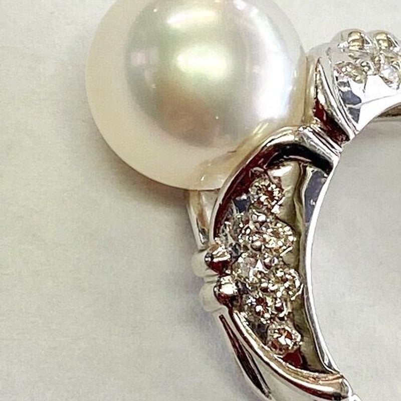 ◇真珠とダイヤ◇リング pt900 ダイヤモンド0.02ctサイズ6号
