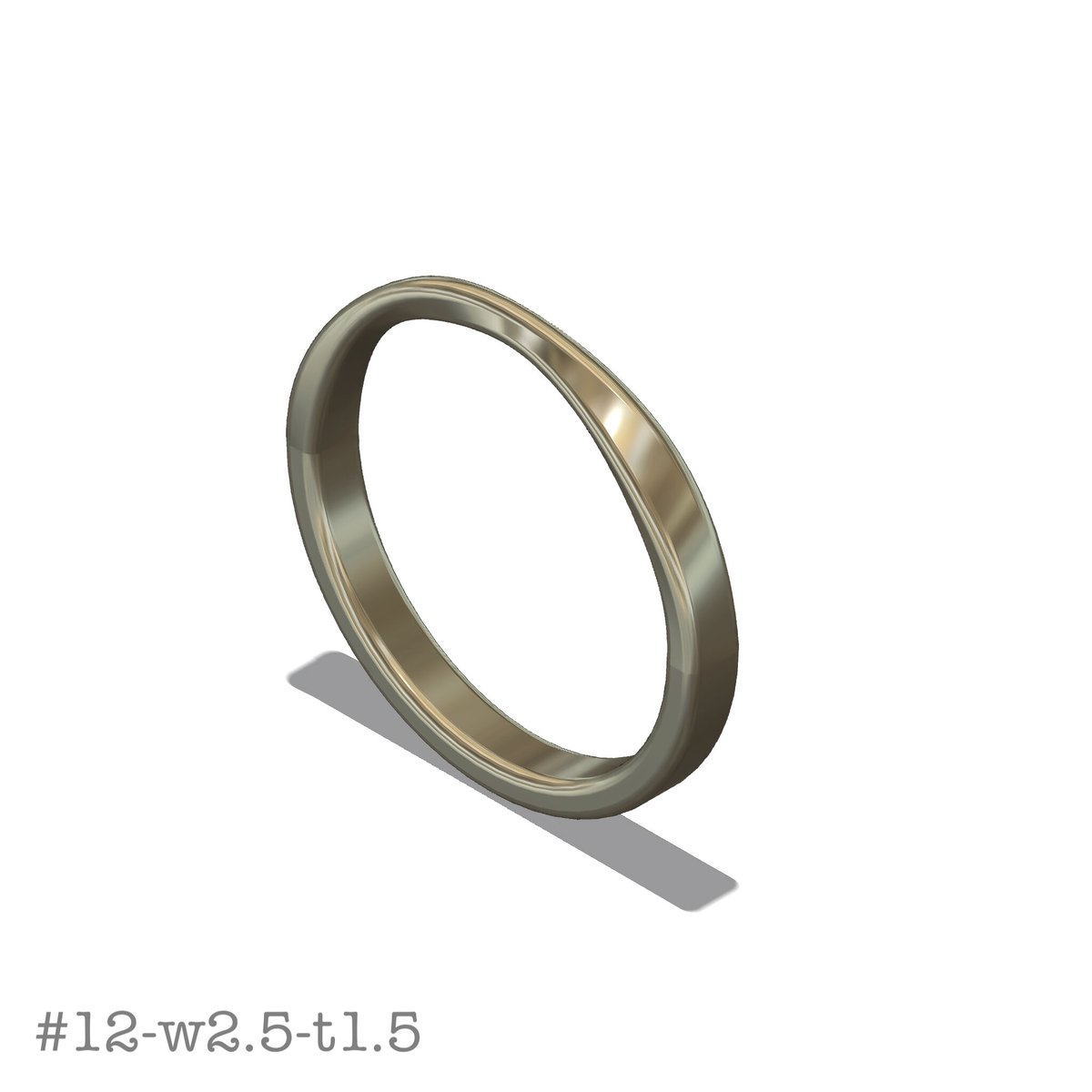 メビウスリング #12 w2.5 t1.5 STLデータ | ジュエリーおかだ