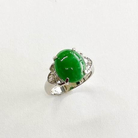 Pt900 翡翠(ジェダイト)リング