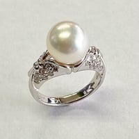 Pt900南洋真珠/ダイヤモンドリング