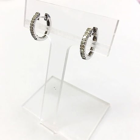 K18WGダイヤモンドピアス