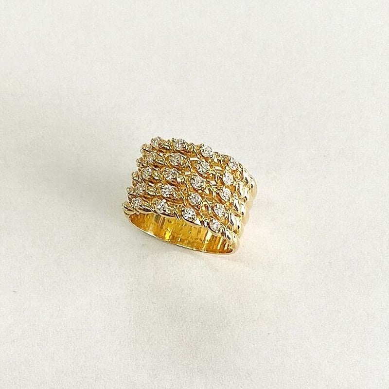 お値下げ中！】ジュエリーカンダ K18YGダイヤモンドリング K18