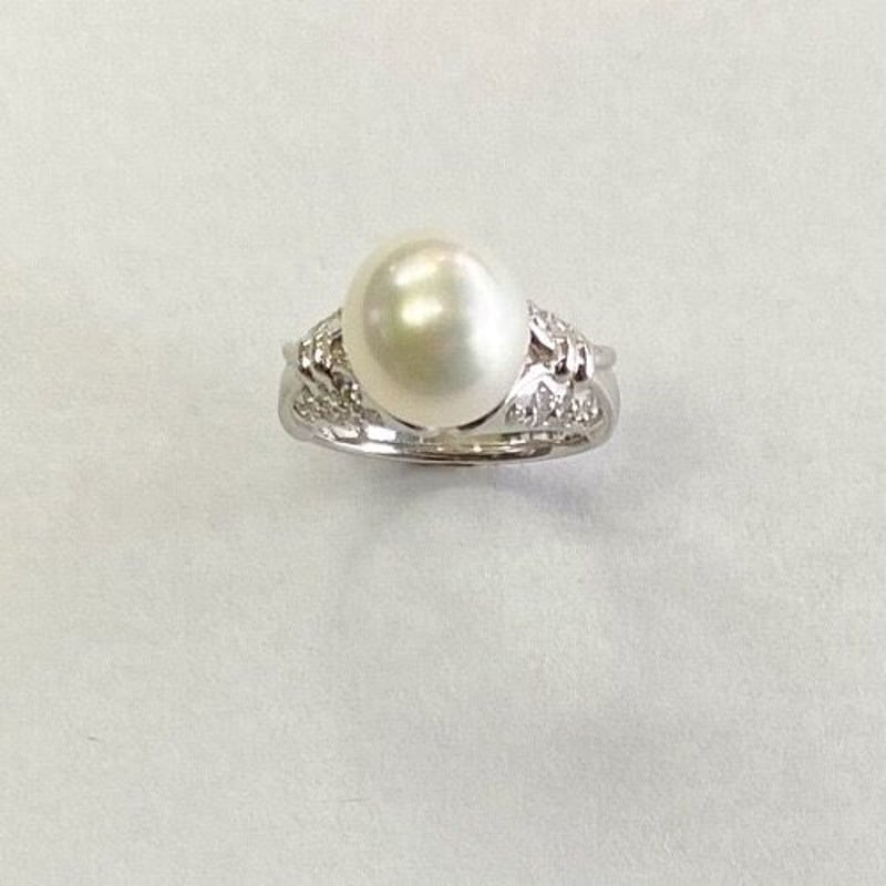 Pt900南洋真珠/ダイヤモンドリング | ジュエリーおかだ オンラインショップ