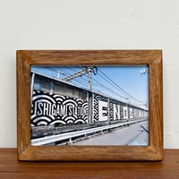 「石上駅 ホーム裏壁画アート」 ポストカード + 古材フレーム