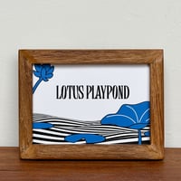 「柳小路駅 LOTUS PLAYPOND 」 ポストカード + 古材フレーム