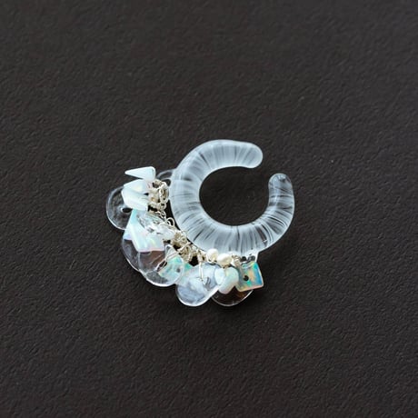 brume & prism stone earcuff