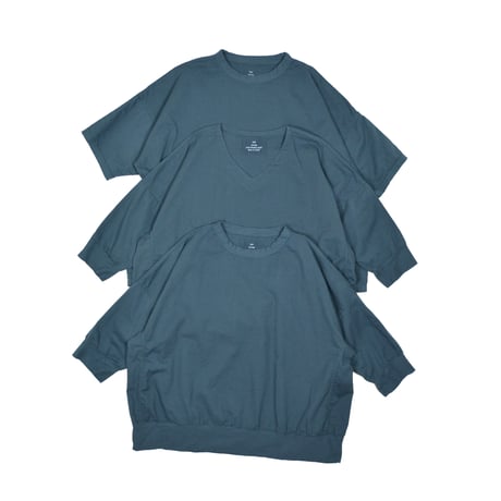 SEEP Gauze Cocoon 3/4Sleeve V-Neck Sht.