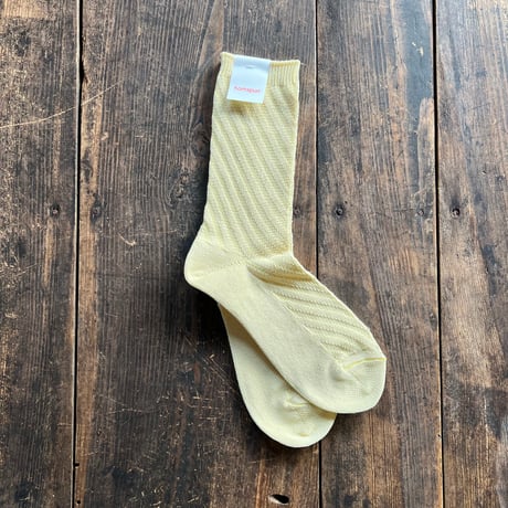 homspun シルケットコットン斜めリブ ソックス