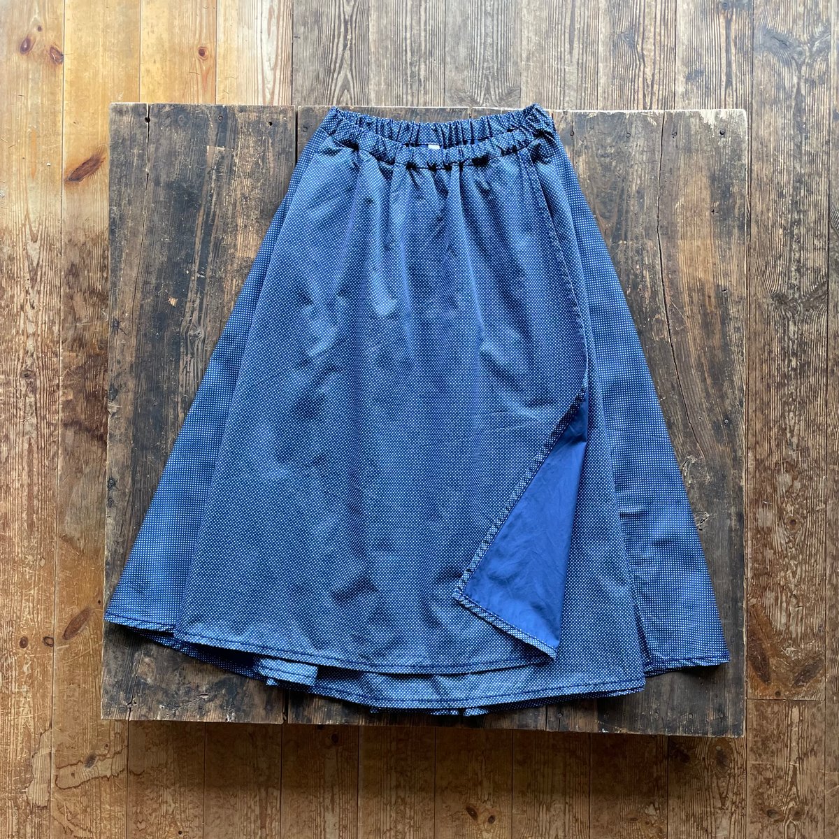 homspun 水玉プリント ラップフレアスカート | SEEP STORE 