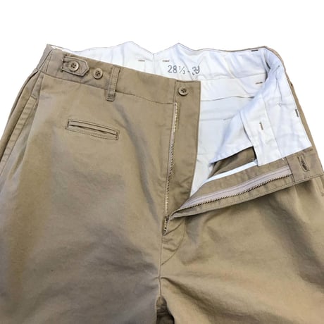 SEEP Cotton Twill Side-tuck Trousers