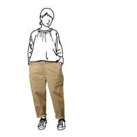 SEEP Cotton Twill Side-tuck Trousers