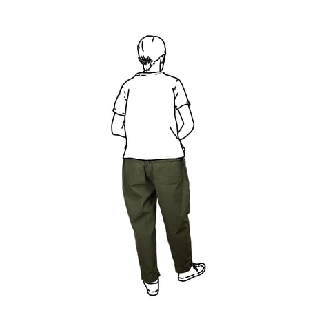 SEEP Cotton Twill Side-tuck Baker Pants