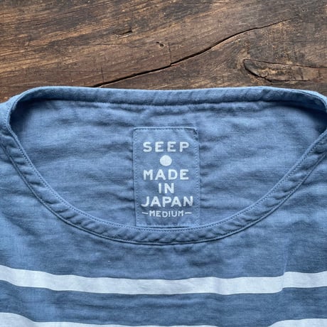 SEEP Men's  Gauze Border B-Neck Sht. Piece Dyed