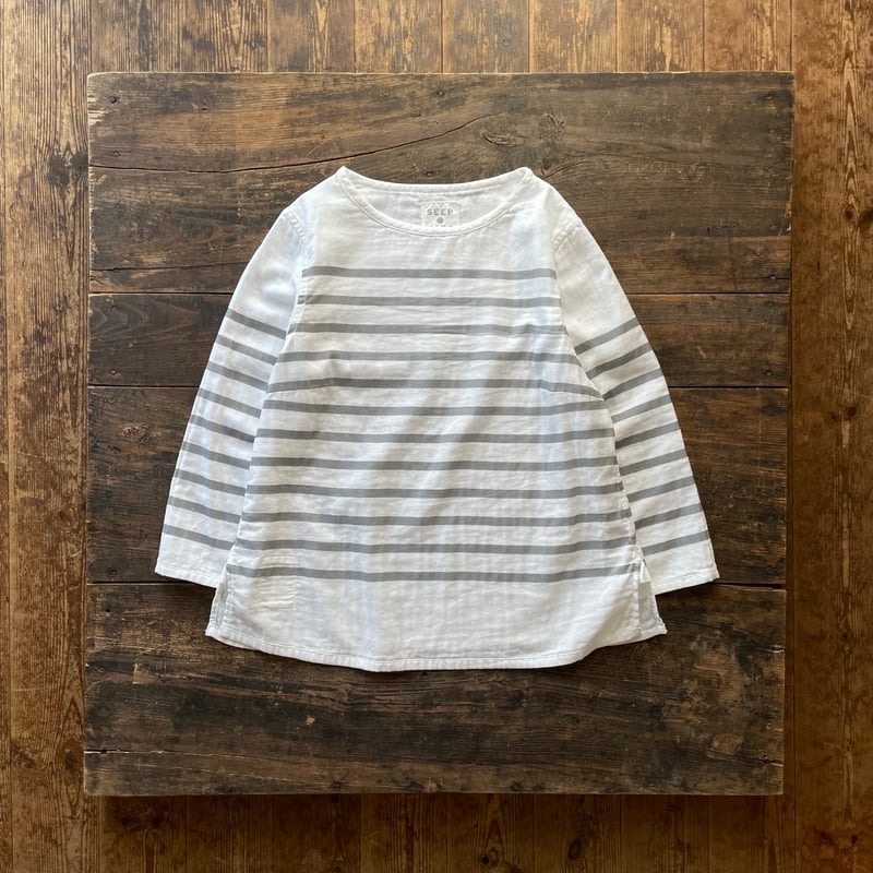 SEEP Lady's Gauze Border B-Neck Sht. | SEEP