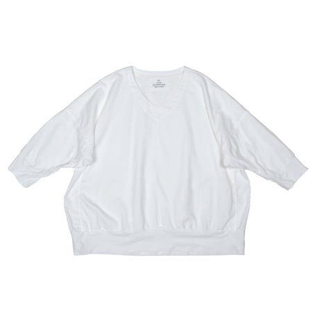 SEEP Gauze Cocoon 3/4Sleeve V-Neck Sht.