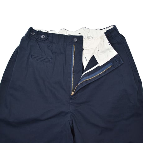 SEEP Cotton Twill Side-tuck Trousers