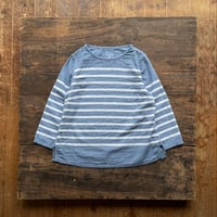 SEEP  Lady's  Gauze Border  B-Neck Sht. Piece Dyed