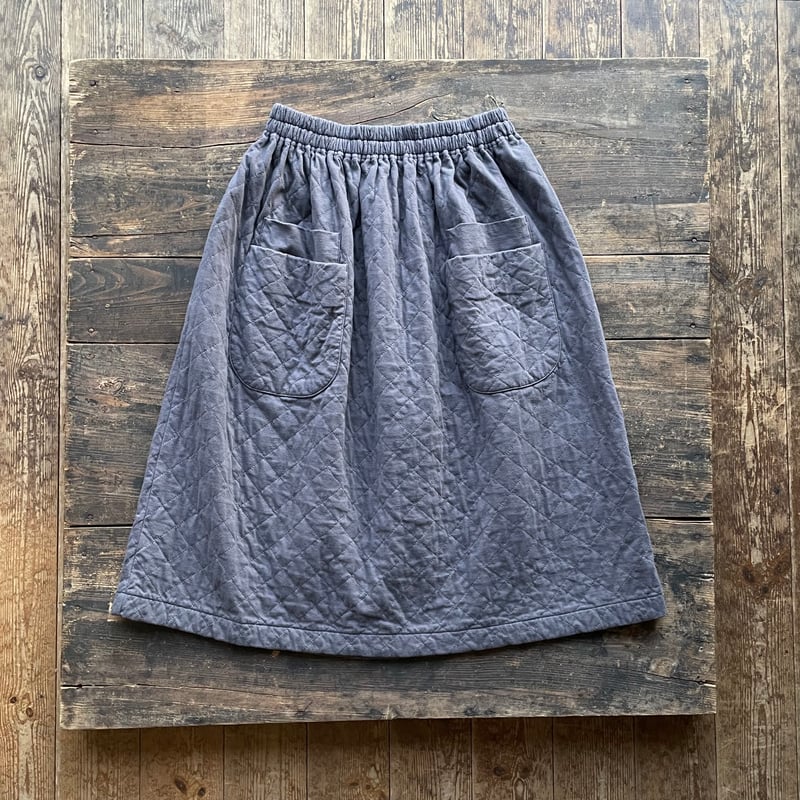 homspun 30/1天竺キルティング ギャザースカート | SEEP STORE