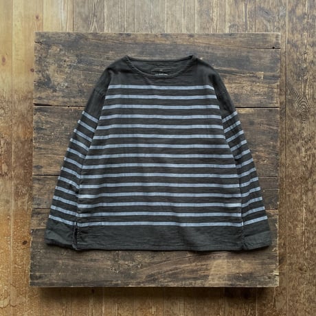 SEEP  Gauze Border BIG – BoatNeck Sht. Piece Dyed