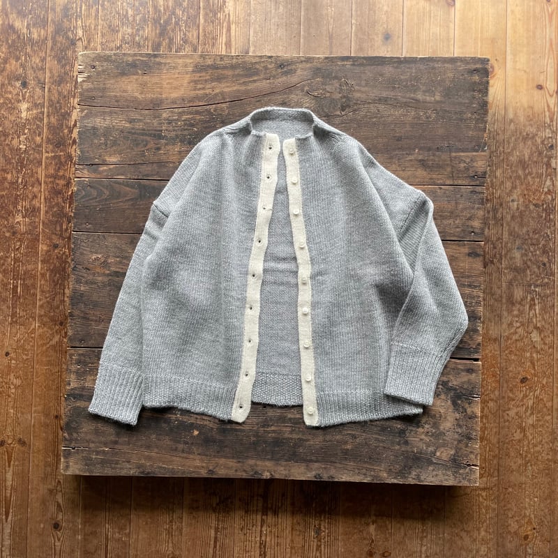 homspun ロービング前立て配色カーディガン | SEEP STORE