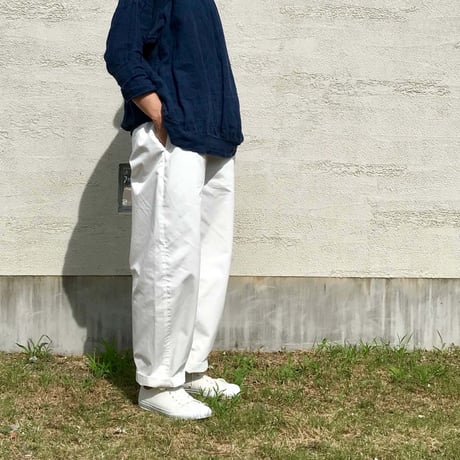 SEEP Cotton Twill Side-tuck Baggy Pants