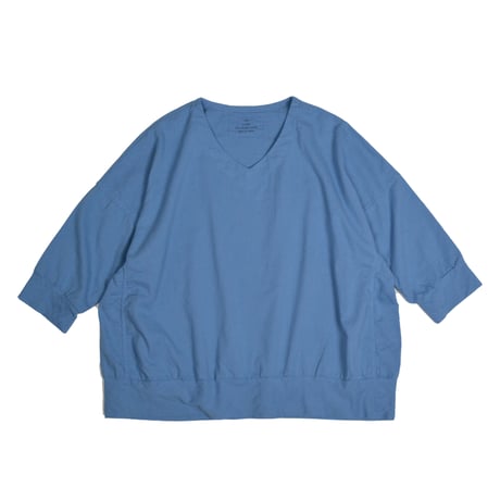 SEEP Gauze Cocoon 3/4Sleeve V-Neck Sht.