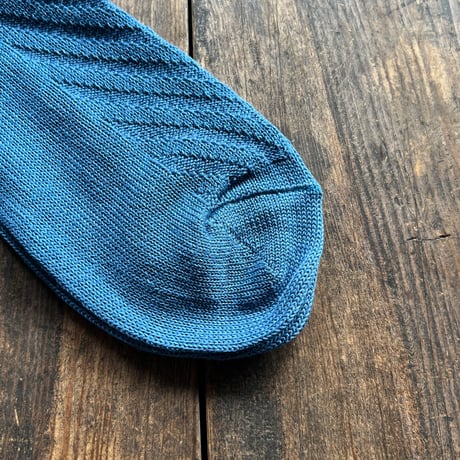 homspun シルケットコットン斜めリブ ソックス