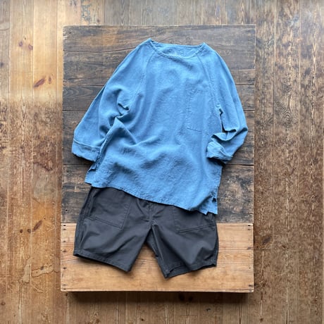 SEEP Cotton Twill Side-tuck Baker Short Pants