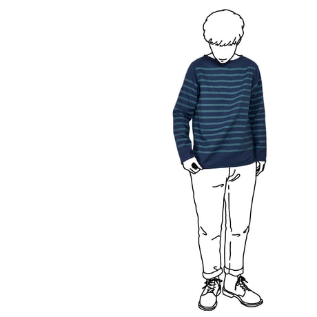 SEEP Men's  Gauze Border B-Neck Sht.