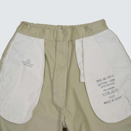 SEEP Cotton Twill Side-tuck Baggy Pants