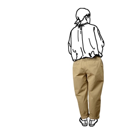 SEEP Cotton Twill Side-tuck Trousers