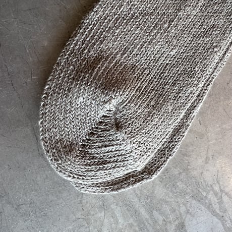 homspun リネン配色ソックス
