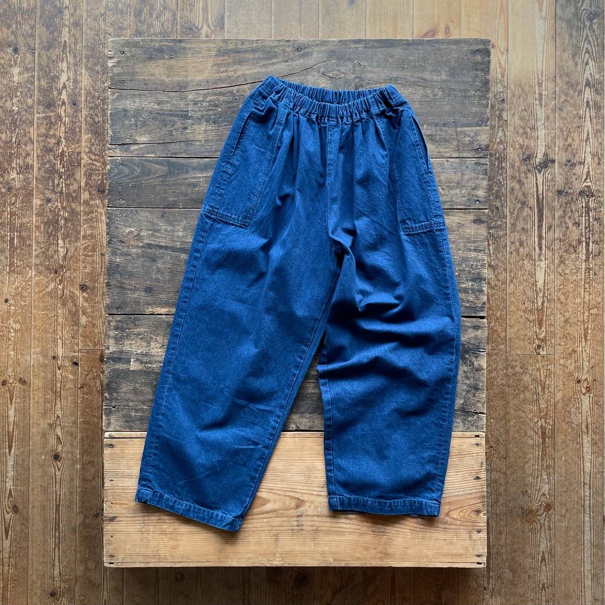 homspun 10oz デニム ギャザーパンツ | SEEP STORE