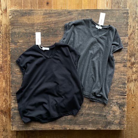 homspun 30/1 天竺Vネックノースリーブ