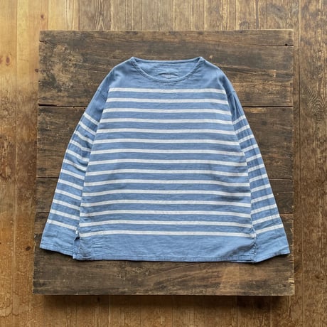 SEEP  Gauze Border BIG – BoatNeck Sht. Piece Dyed