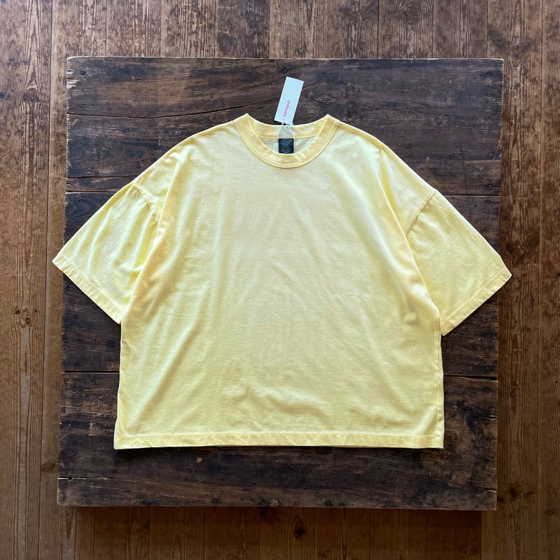 homspunマスタード 柄 半袖シャツ homspun 30/1 天竺 半袖 BIGTシャツ | SEEP STORE